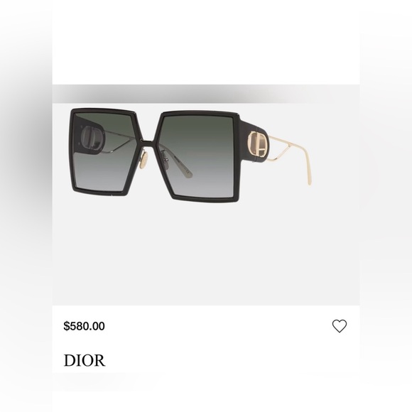 Dior Black and Gold Sunglasses - Picture 1 of 15